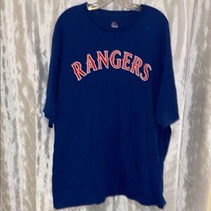 Majestic Texas Rangers Logo Shirt Men’s Size XXL 🔥 B1